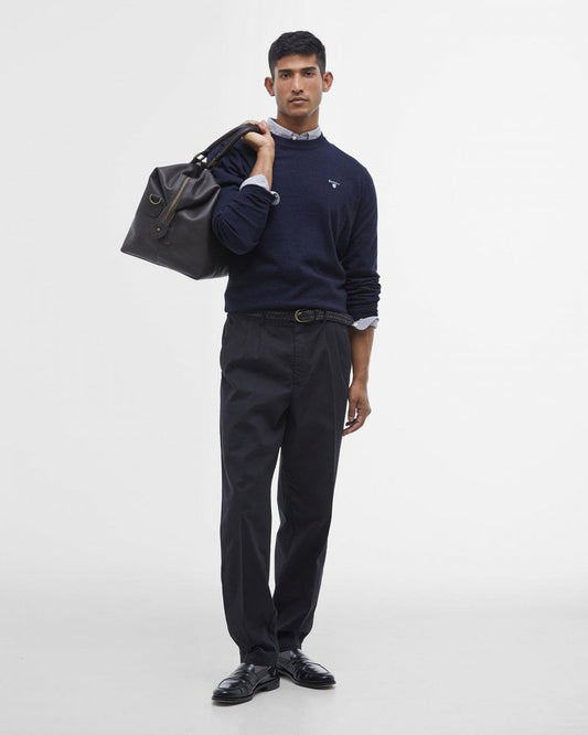 Barbour Mens Merino Crew Neck Sweater - Navy