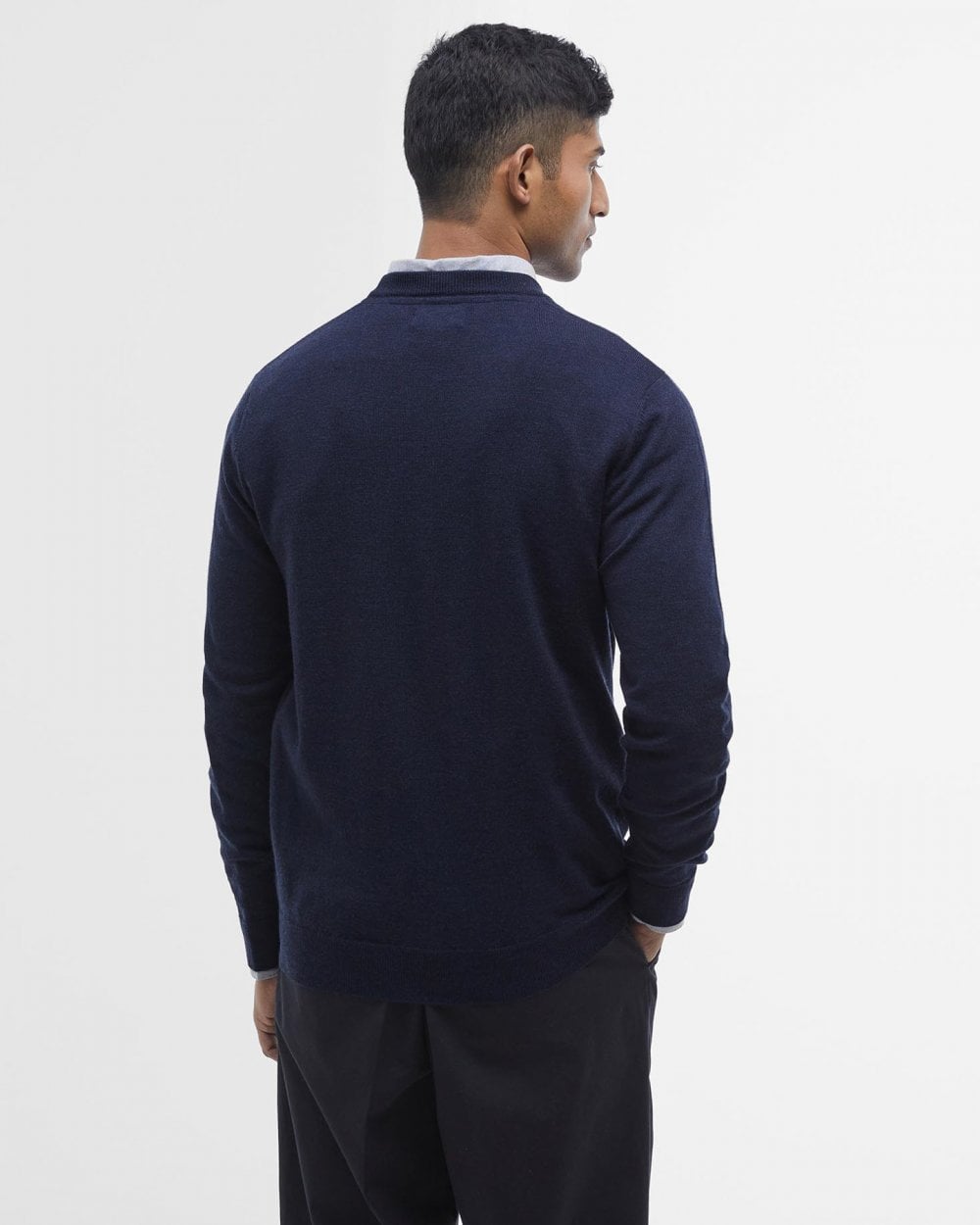 Barbour Mens Merino Crew Neck Sweater - Navy