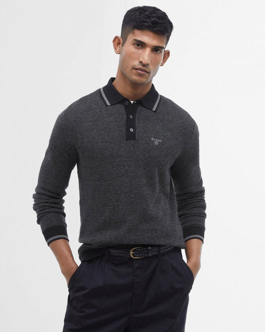 Barbour Barbour Hilden Mens Long Sleeve Knitted Polo Shirt