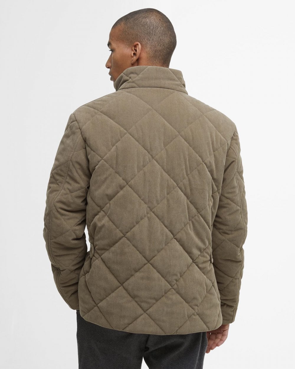 Barbour Cord Liddesdale Mens Quilted Jacket - Fossil