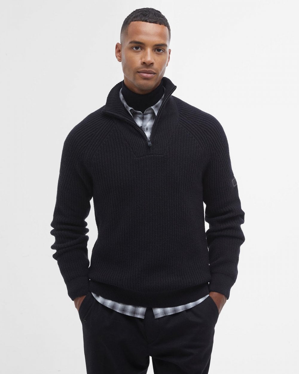 Barbour International Chester Mens Funnel Neck Jumper