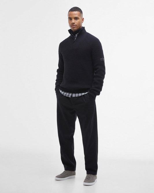 Barbour International Chester Mens Funnel Neck Jumper - Black