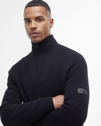 Barbour International Chester Mens Funnel Neck Jumper - Black