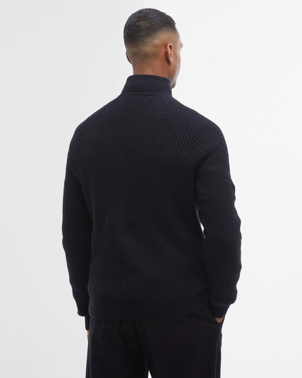Barbour International Chester Mens Funnel Neck Jumper - Black