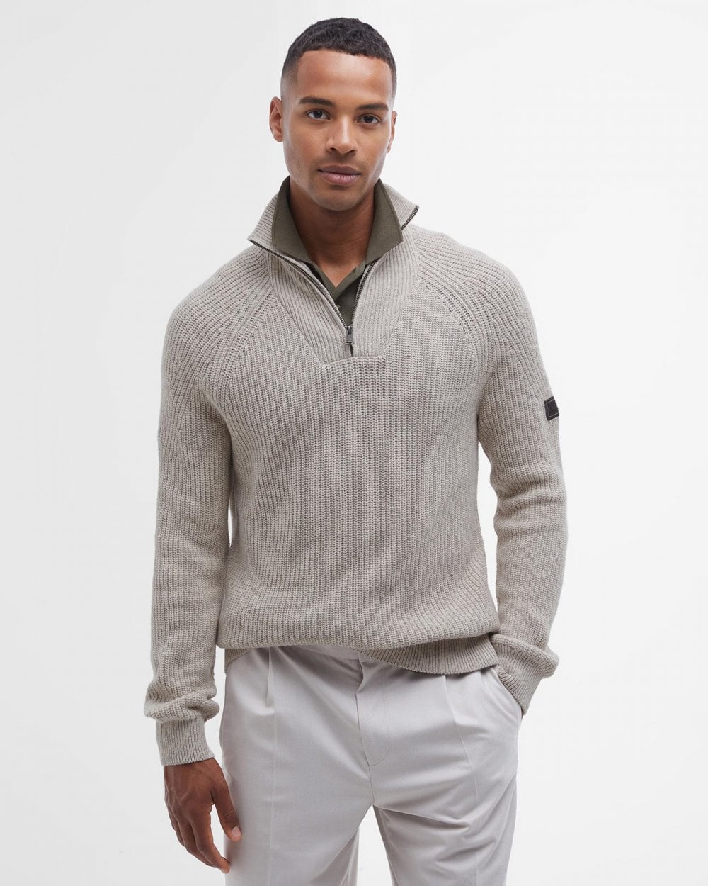 Barbour International Chester Mens Funnel Neck Jumper