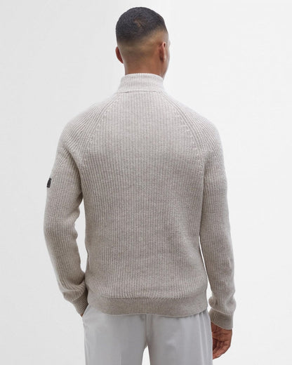 Barbour International Chester Mens Funnel Neck Jumper - Whisper White