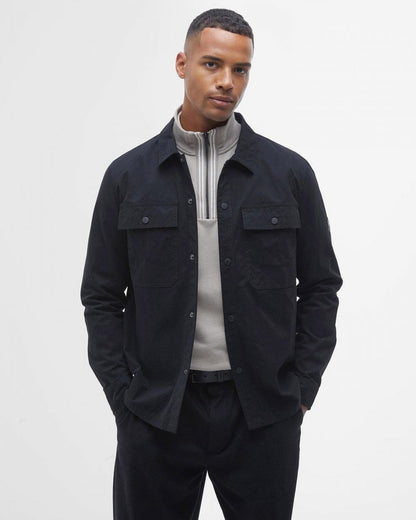 Barbour International Rocco Mens Peached Overshirt - Black