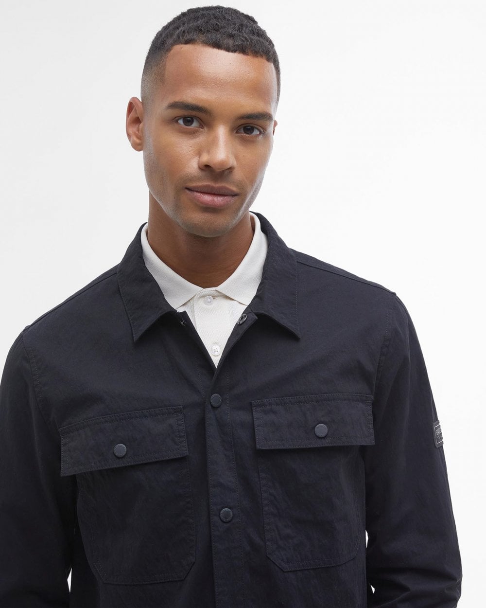 Barbour International Rocco Mens Peached Overshirt - Black