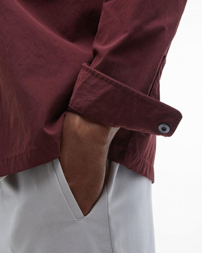 Barbour International Rocco Mens Peached Overshirt - Bordeaux