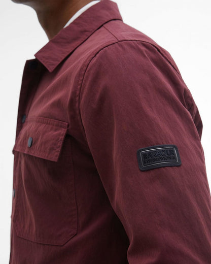 Barbour International Rocco Mens Peached Overshirt - Bordeaux