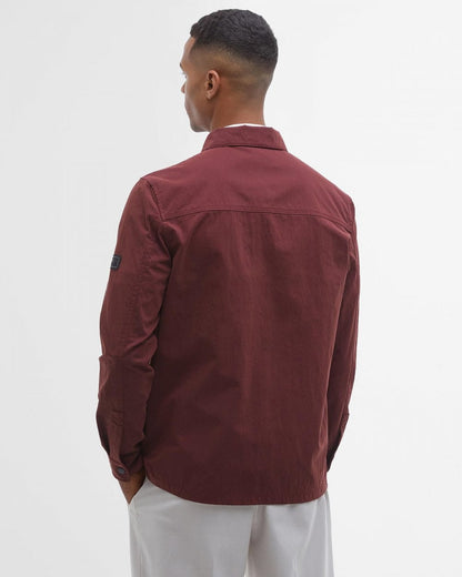 Barbour International Rocco Mens Peached Overshirt - Bordeaux