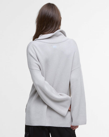 Barbour International Franchesca Womens Half Zip Jumper - Silver Cloud