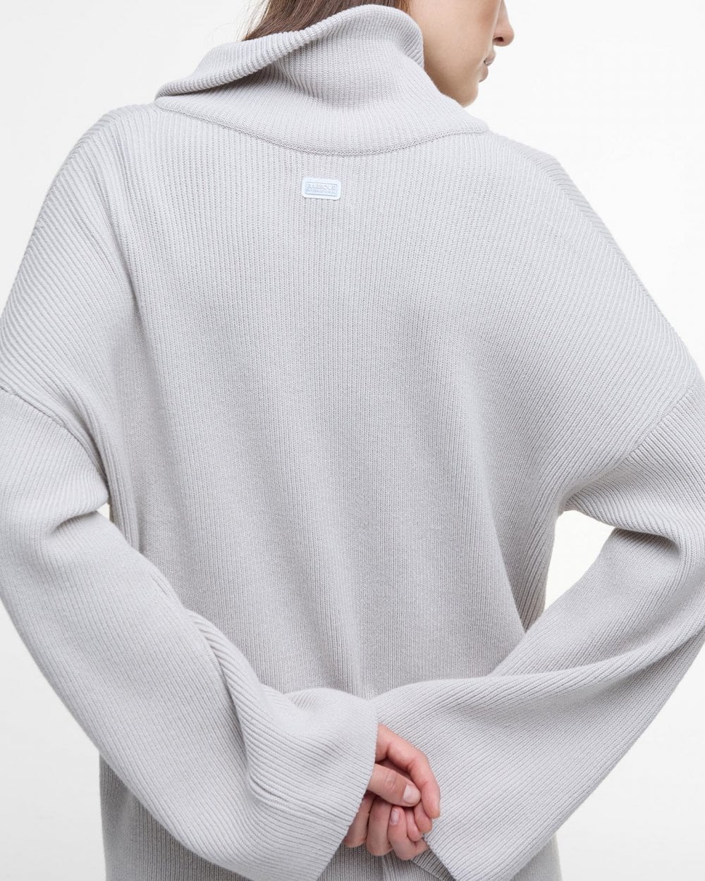 Barbour International Franchesca Womens Half Zip Jumper - Silver Cloud