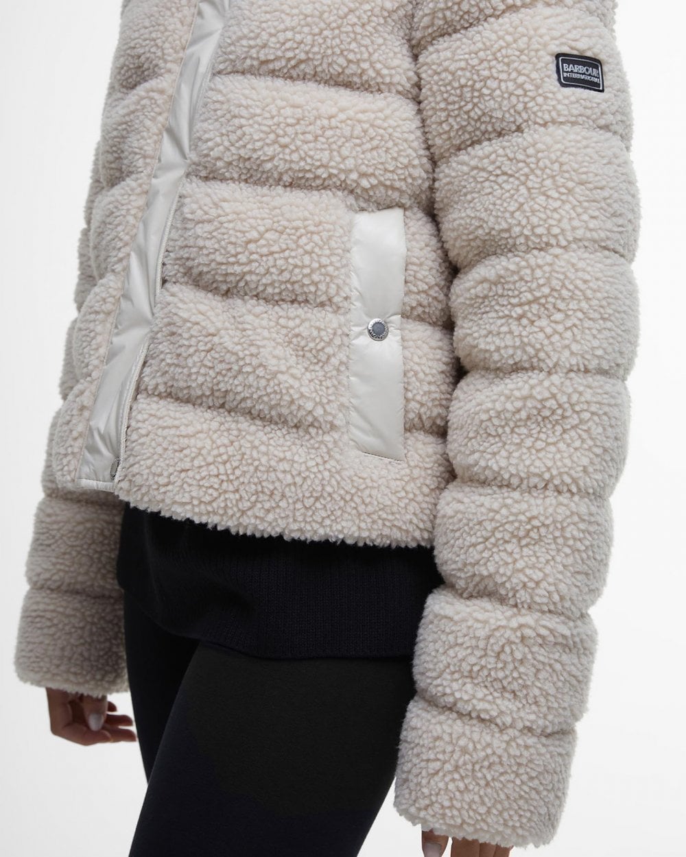 Barbour International Franchesca Womens Puffer Jacket - Silver Cloud