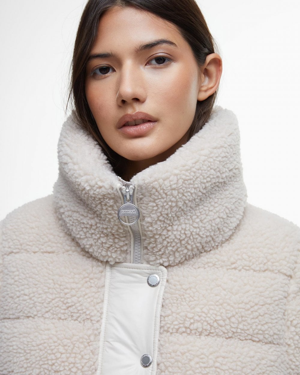 Barbour International Franchesca Womens Puffer Jacket - Silver Cloud