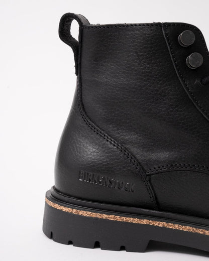 Birkenstock Highwood Lace Mid Natural Leather Womens Boots - Black