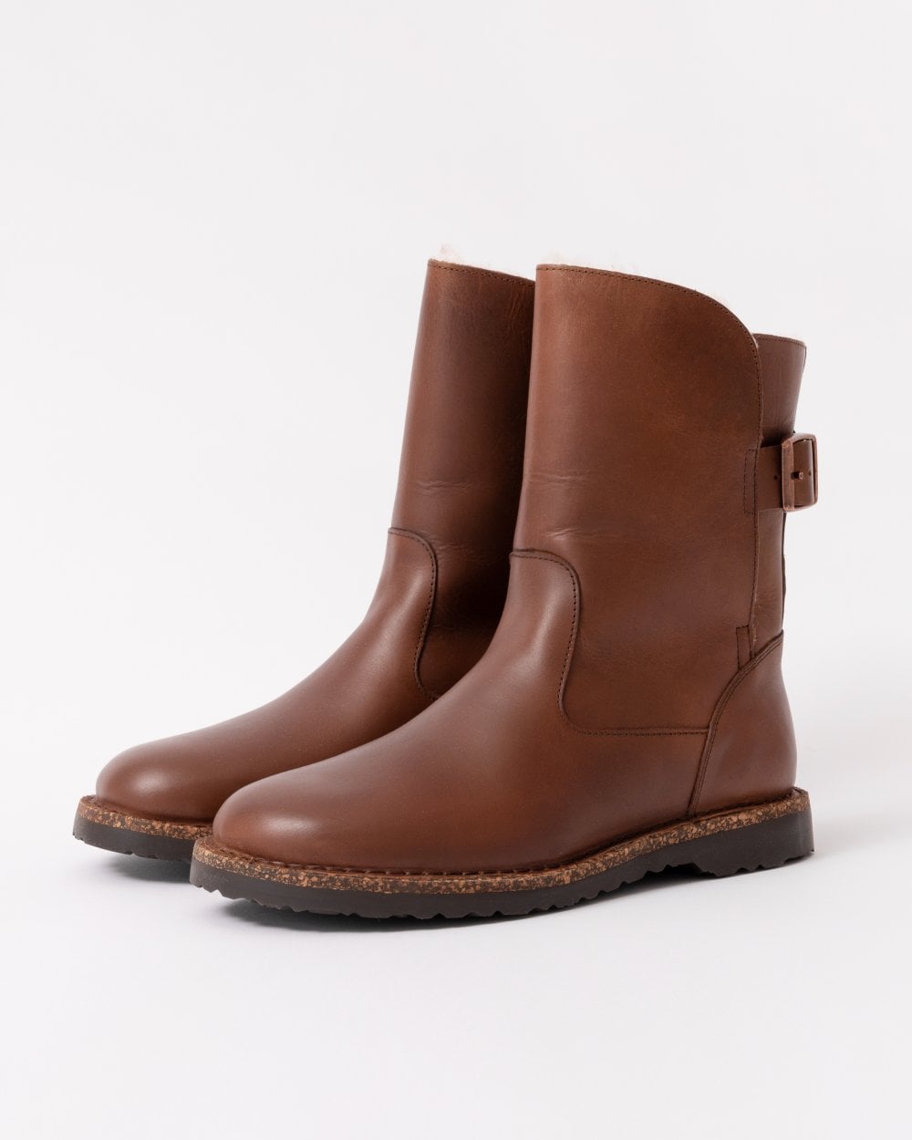 Birkenstock Uppsala Shearling Natural Leather Womens Boots