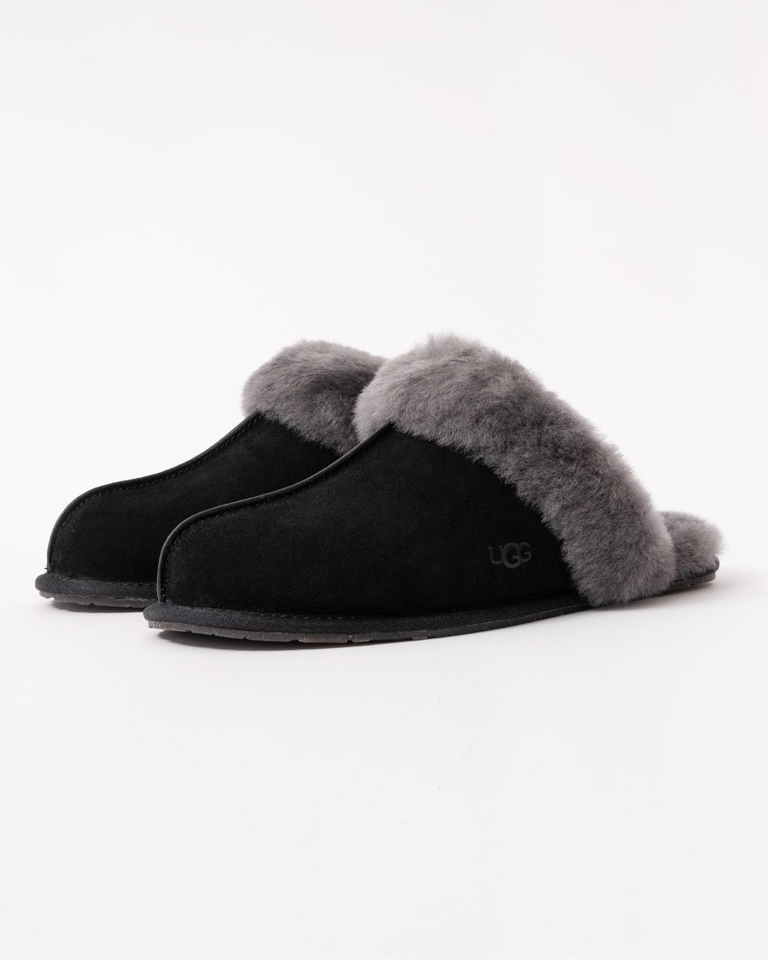 UGG Scuffette II Womens Slipper - Black/Grey - CHO - Designer Womens Slippers