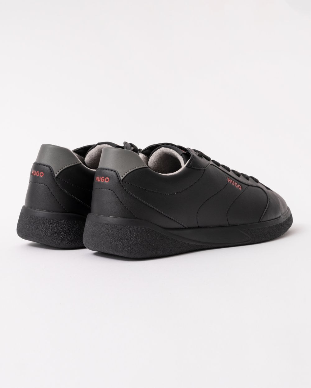 HUGO Riven Tenn Mens Cupsole Trainers with Logo Details on Rubber Outsole - Black 005