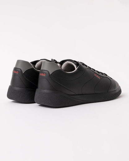 HUGO Riven Tenn Mens Cupsole Trainers with Logo Details on Rubber Outsole - Black 005