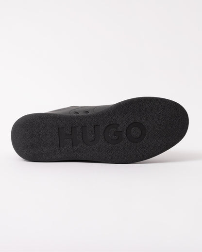 HUGO Riven Tenn Mens Cupsole Trainers with Logo Details on Rubber Outsole - Black 005