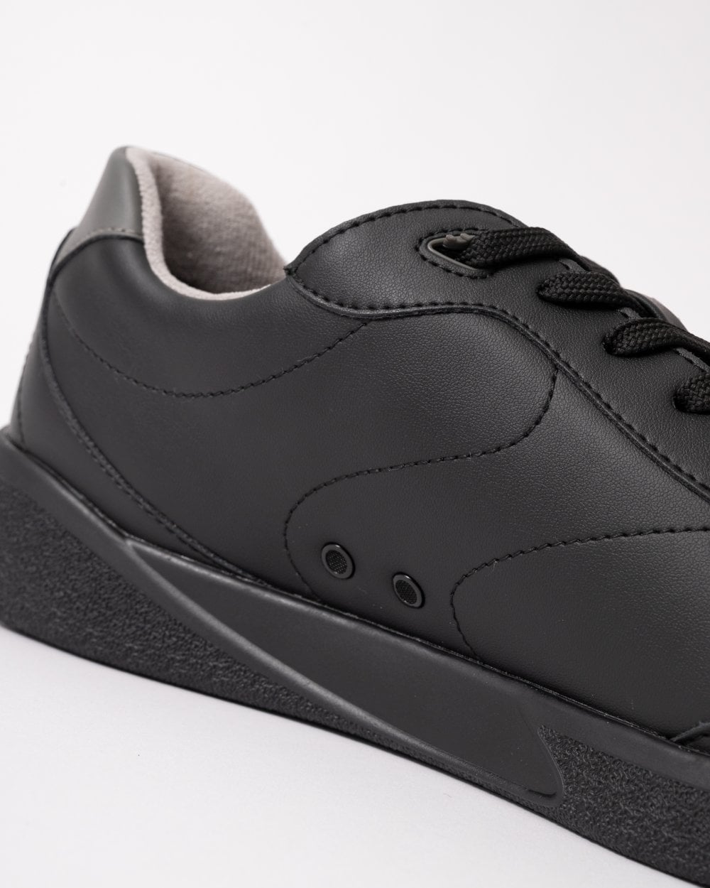 HUGO Riven Tenn Mens Cupsole Trainers with Logo Details on Rubber Outsole - Black 005