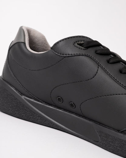 HUGO Riven Tenn Mens Cupsole Trainers with Logo Details on Rubber Outsole - Black 005
