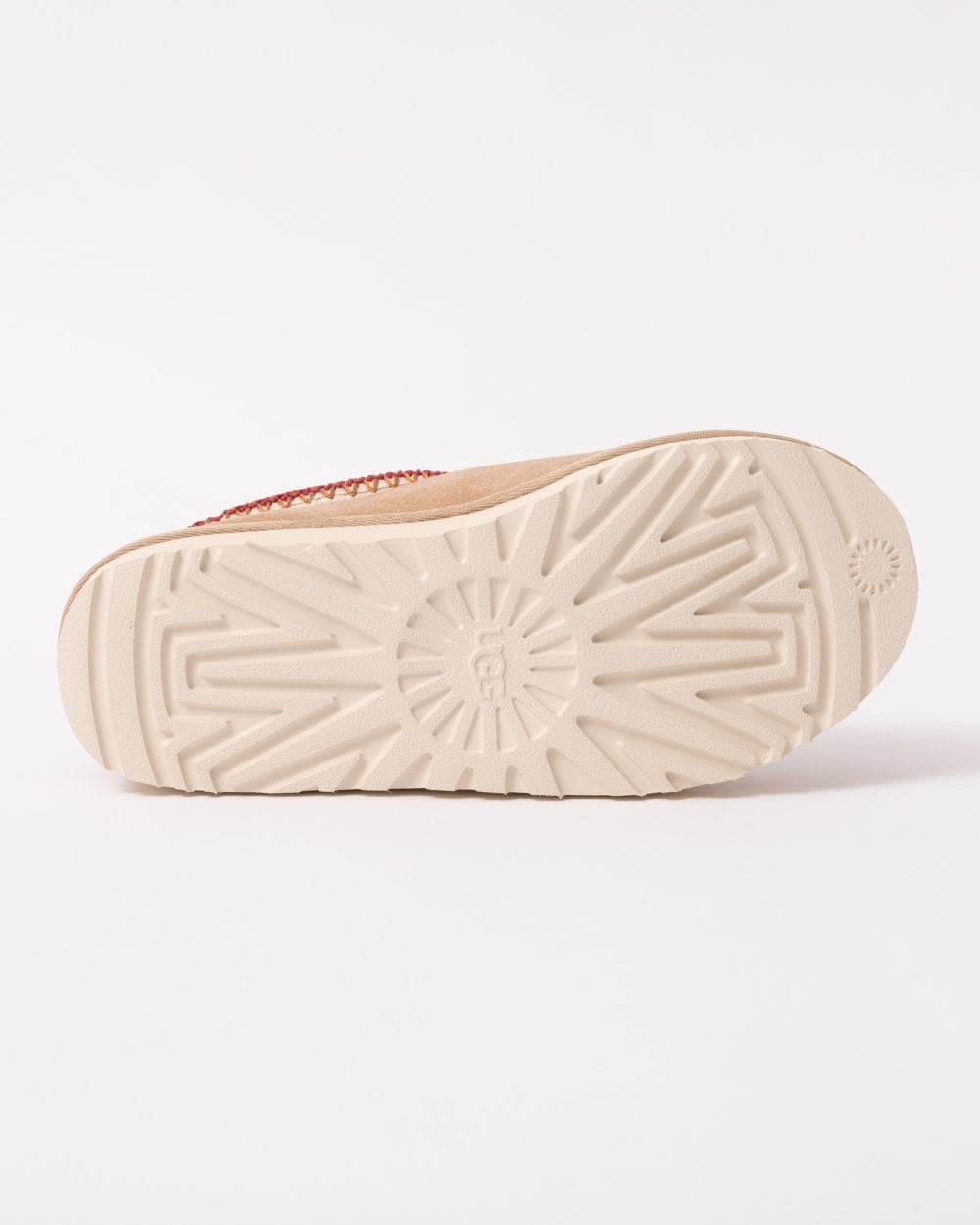 UGG Tasman Womens Slippers - Sand/Dark Cherry