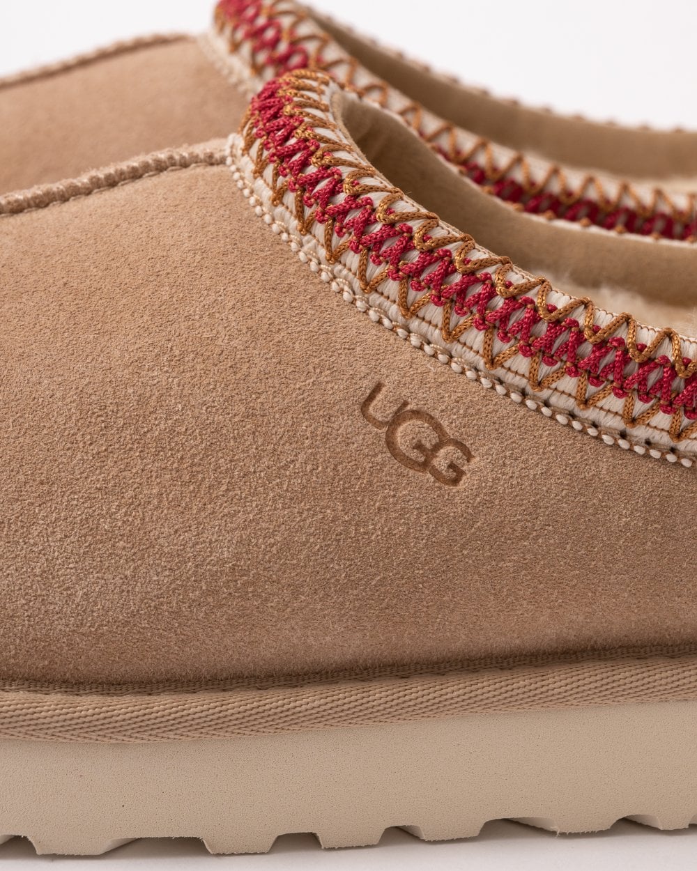 UGG Tasman Womens Slippers - Sand/Dark Cherry