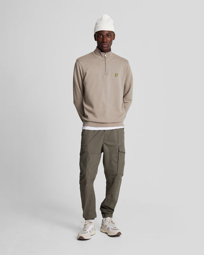 Lyle & Scott Cotton Merino Mens Quarter Zip Jumper - W870 Cove