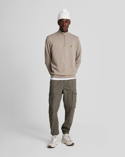 Lyle & Scott Cotton Merino Mens Quarter Zip Jumper - W870 Cove