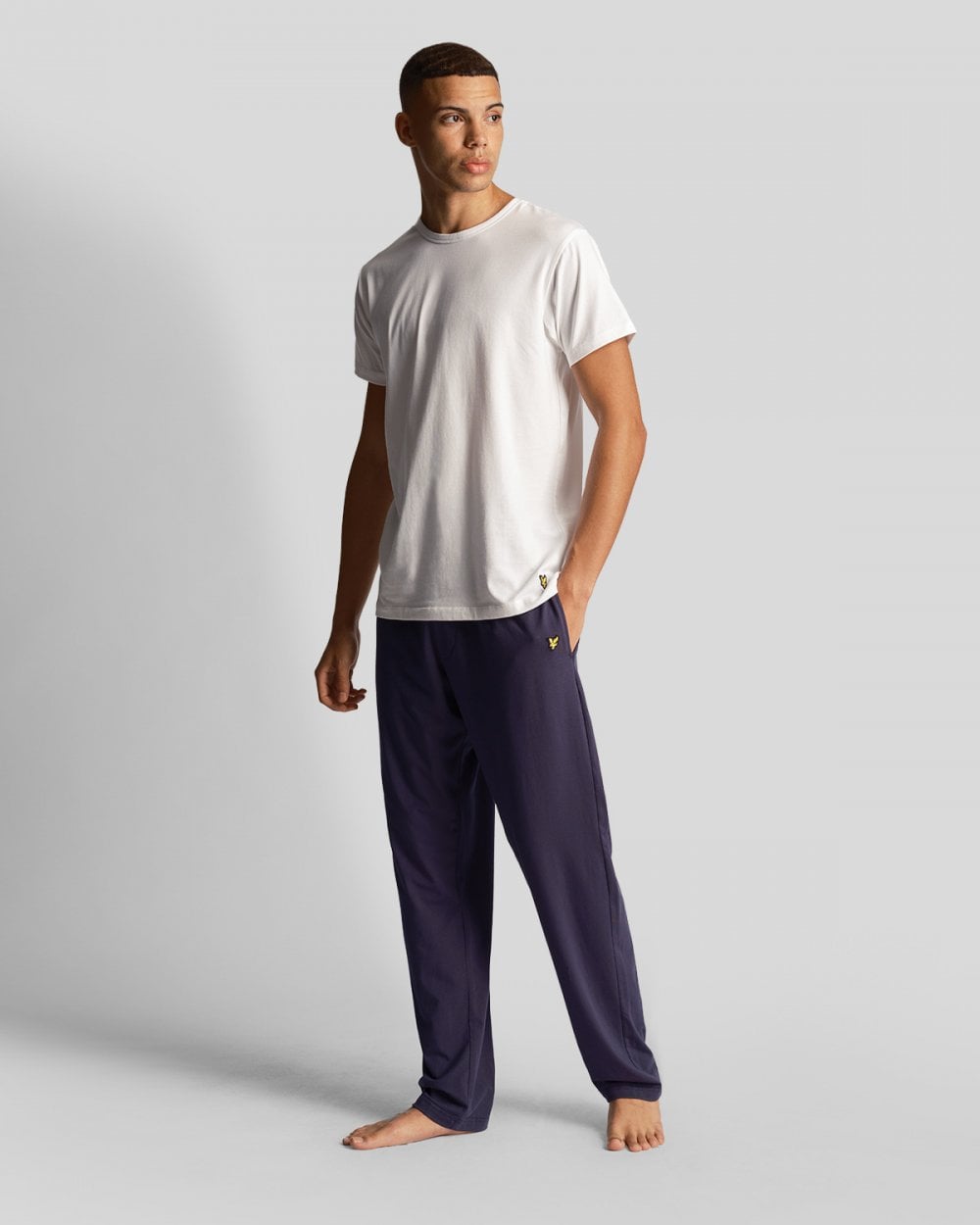 Lyle & Scott Mens Basic 3 Pack T-shirt - X044 Jet Black/ Mid Grey Marl/ White