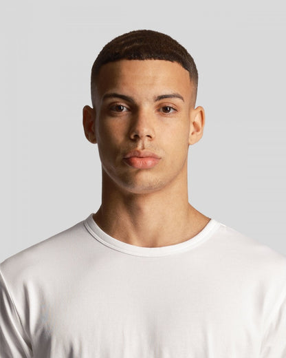 Lyle & Scott Mens Basic 3 Pack T-shirt - X044 Jet Black/ Mid Grey Marl/ White