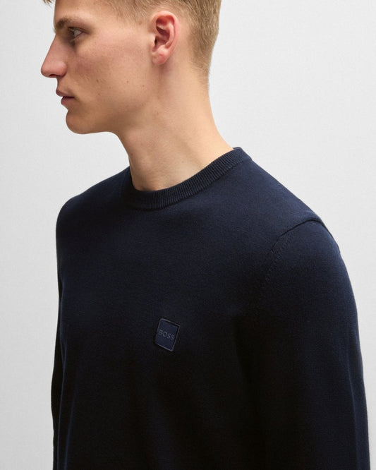BOSS Orange Kanovano Mens Crew Neck Jumper NOS - Dark Blue 404