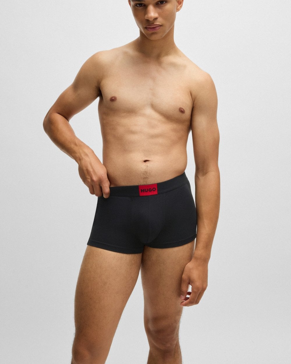 HUGO HUGO Galaxy Mens 3-Pack Trunks with Label Logo