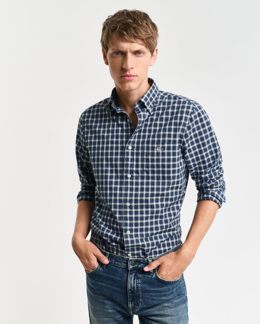 GANT GANT Mens Regular Fit Classic Poplin Tartan Shirt