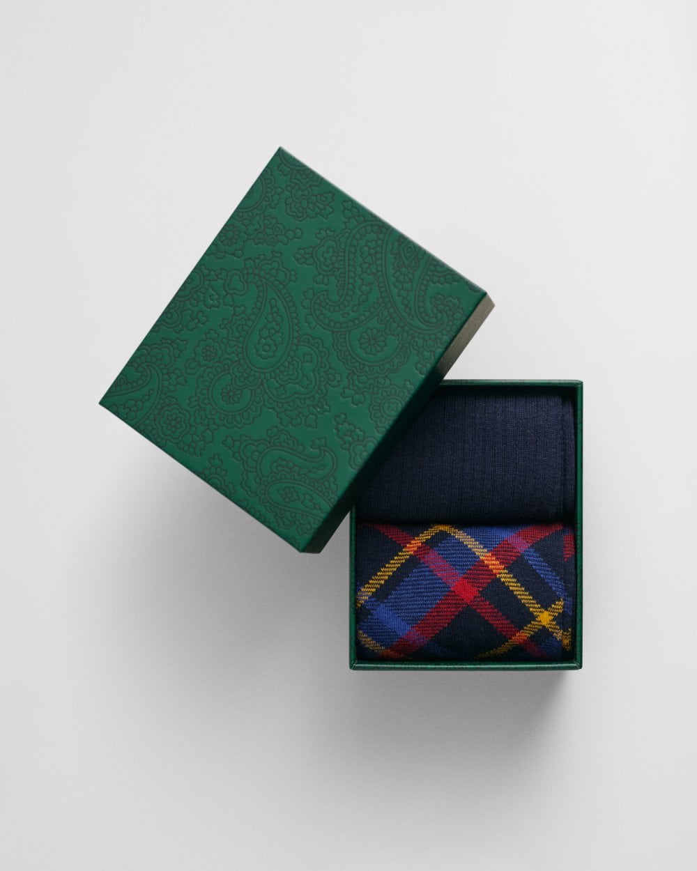 GANT GANT Mens 2-Pack Check And Rib Socks Gift Box