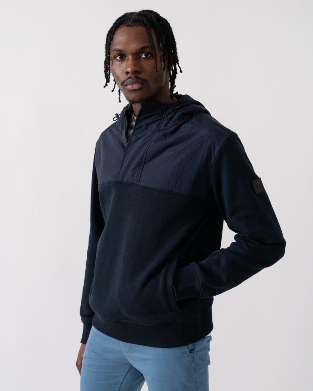 BOSS Orange Zetwillnylon2 Mens Pullover Hoodie