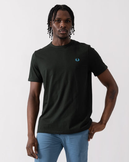 Fred Perry Mens Ringer T-Shirt - Night Green T61