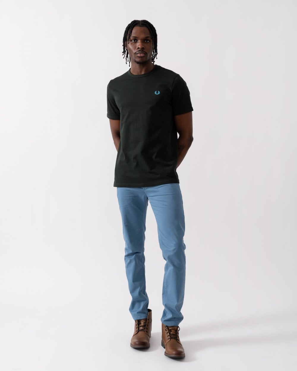 Fred Perry Mens Ringer T-Shirt - Night Green T61