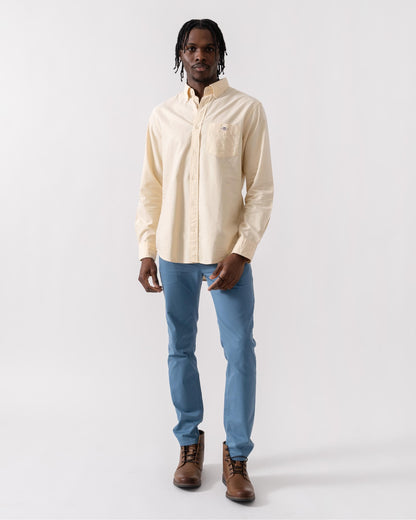 GANT Mens Regular Fit Long Sleeve Oxford Shirt - 257 Burnt Wheat