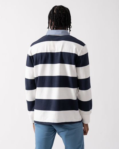 GANT Mens Regular Fit Chambray Stripe Heavy Rugger - 113 Eggshell
