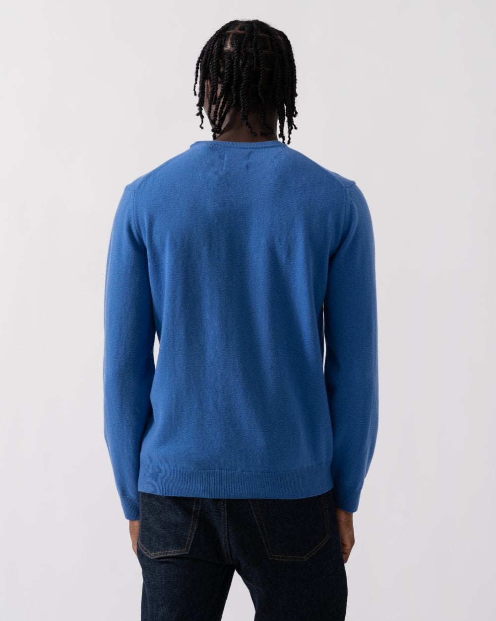 GANT Mens Superfine Lambswool Crew Neck Jumper - 407 Rich Blue