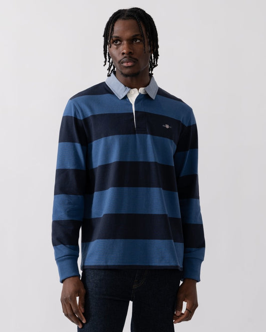 GANT Mens Regular Fit Chambray Stripe Heavy Rugger