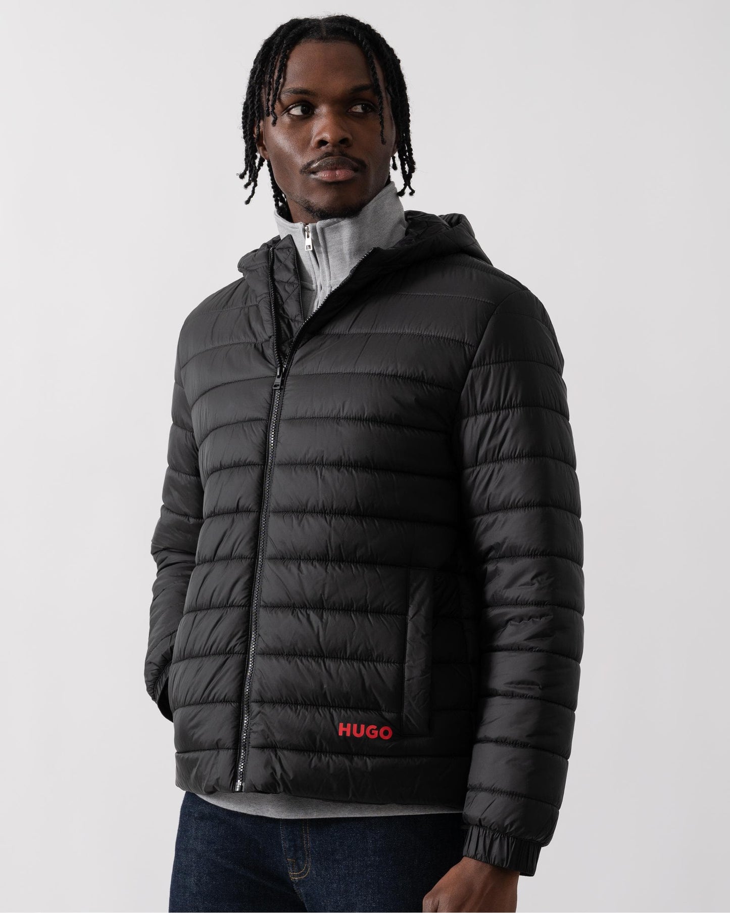 HUGO Brent2441 Mens Hooded Padded Jacket - Black 001