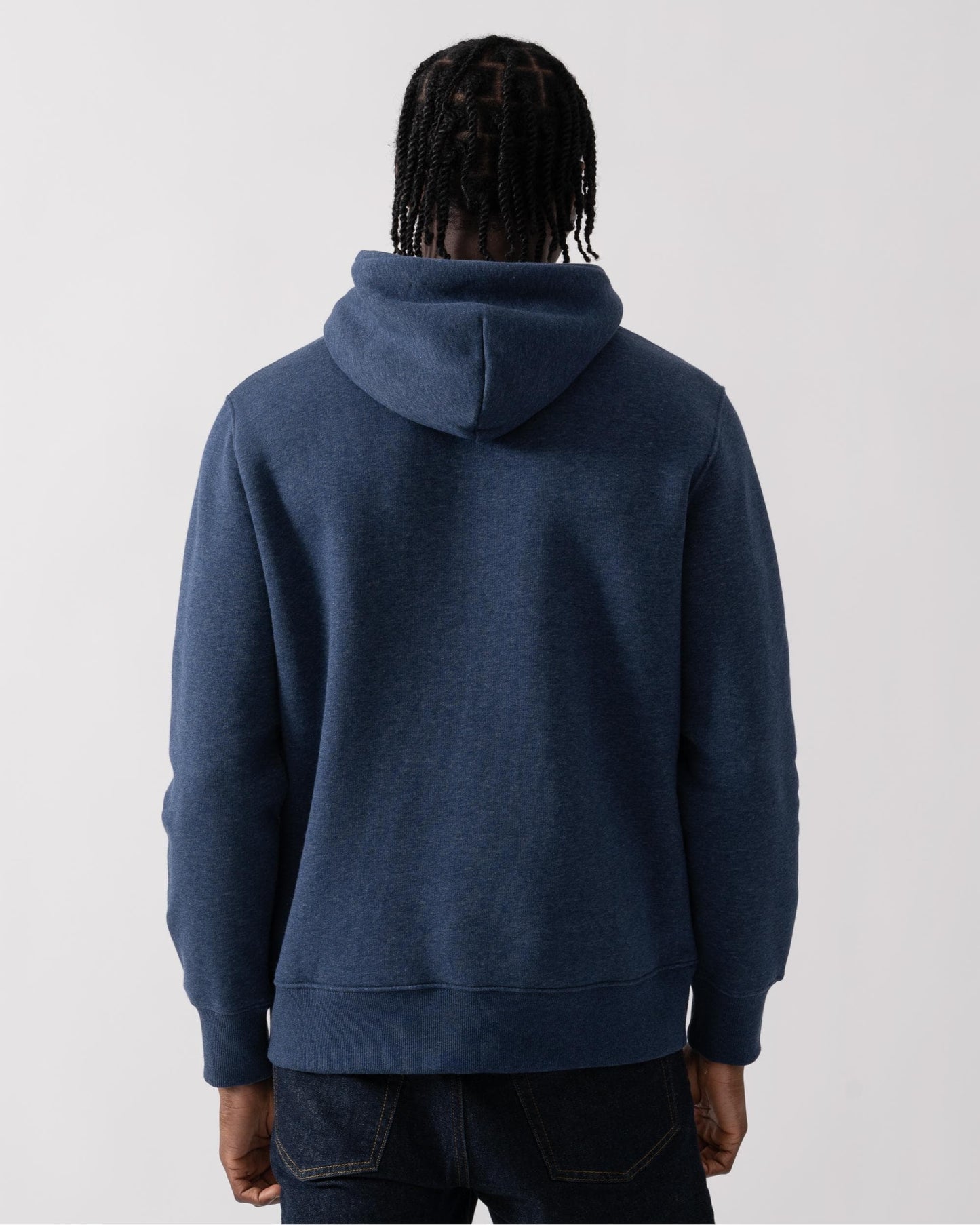 GANT Mens Regular Fit Shield Logo Pullover Hoodie - 902 Dark Jeansblue Melange