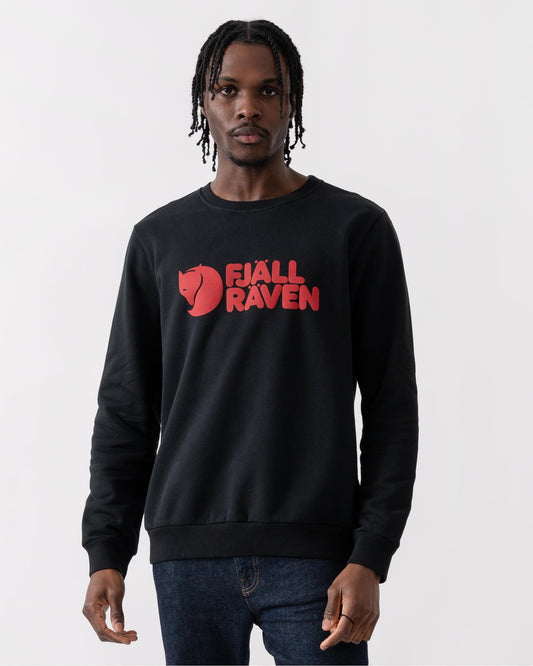 Fjallraven Logo Mens Sweatshirt - Black 550