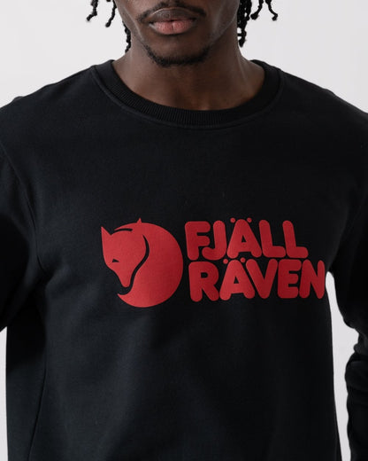 Fjallraven Logo Mens Sweatshirt - Black 550