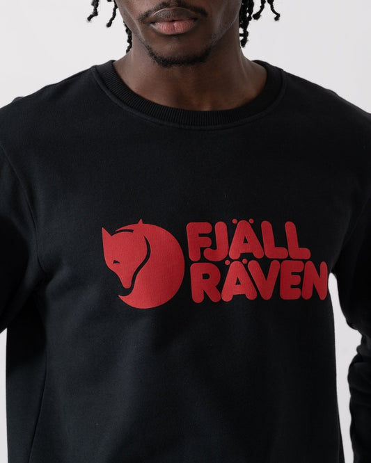 Fjallraven Logo Mens Sweatshirt - Black 550