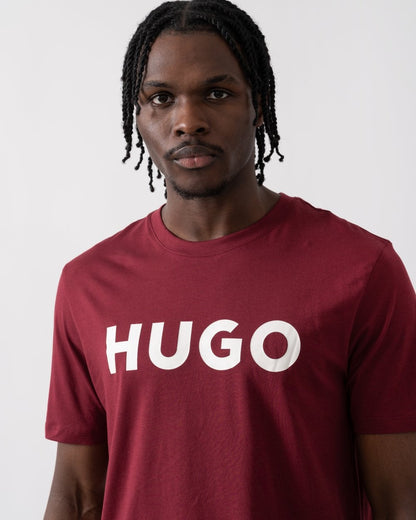 HUGO Dulivio Mens T-Shirt - Dark Pink 654